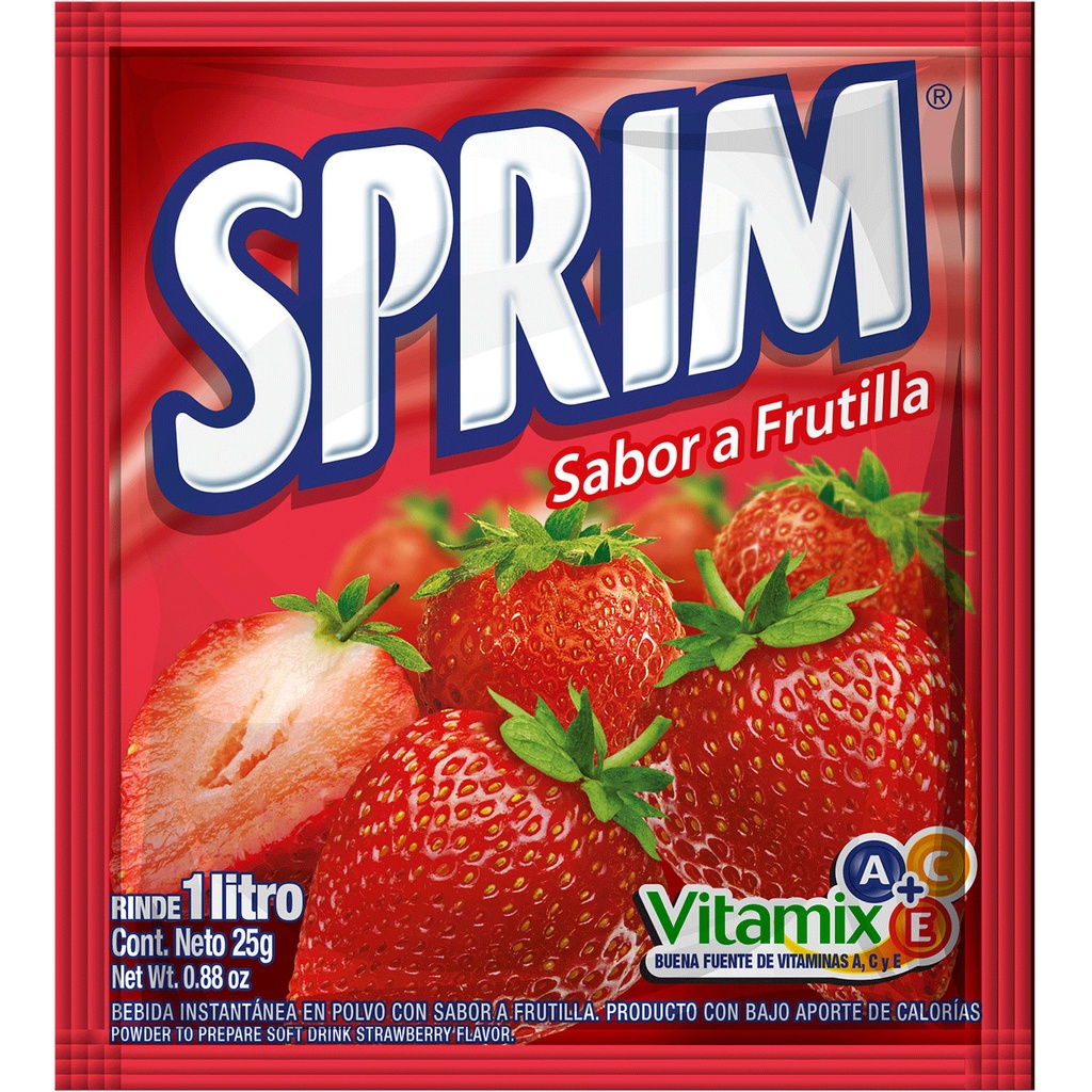 JUGO POLVO SPRIM FRUTILLA 25 GRS