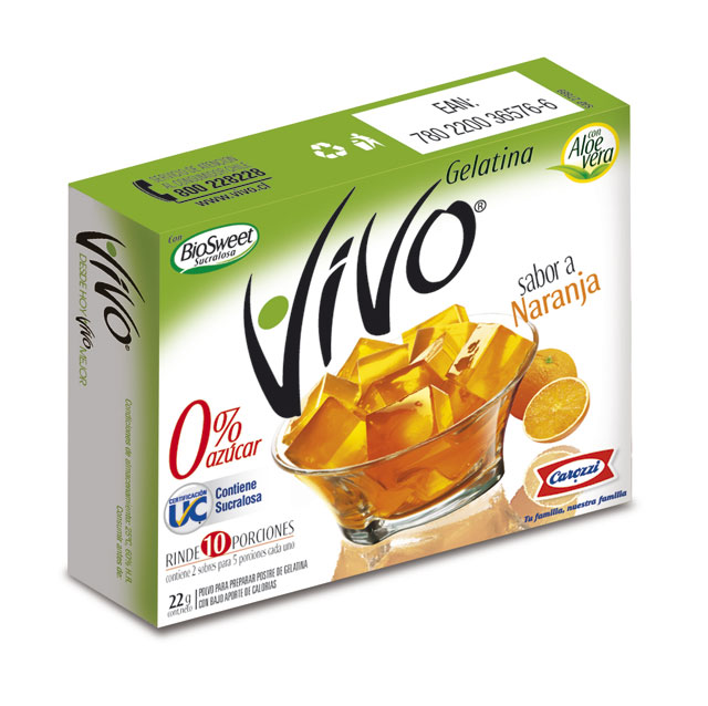 GELATINA VIVO NARANJA 22 GRS