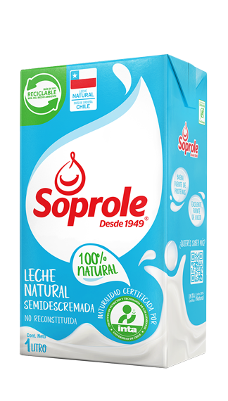 LECHE LIQUIDA SEMIDESCREMADA SOPROLE 1 LT