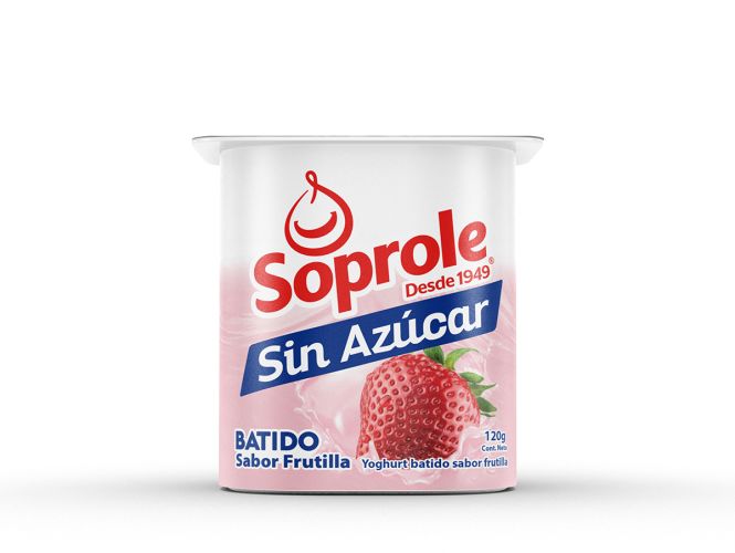 YOGURT BATIDO SIN AZUCAR SOPROLE FRUTILLA 120 GRS