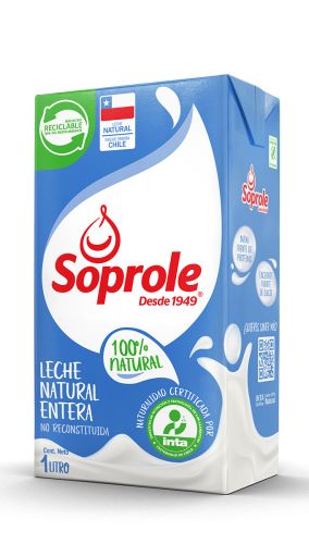 LECHE LIQUIDA ENTERA SOPROLE 1 LTR