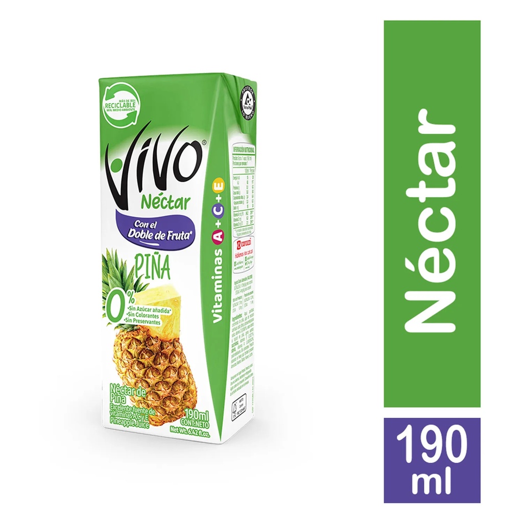 JUGO LIQUIDO VIVO 190 CC PIÑA