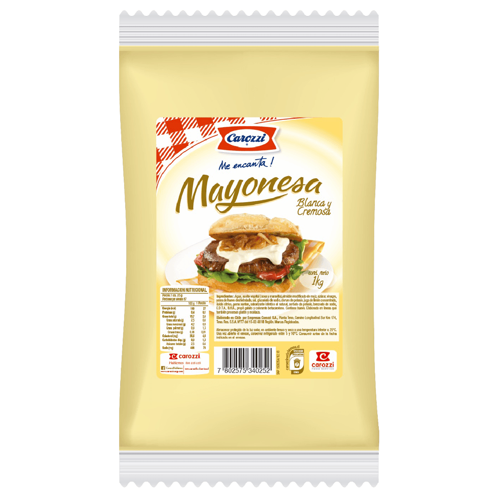 MAYONESA CASERA CAROZZI 1 KG