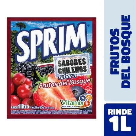 JUGO POLVO SPRIM FRUTOS DEL BOSQUE 25 GR