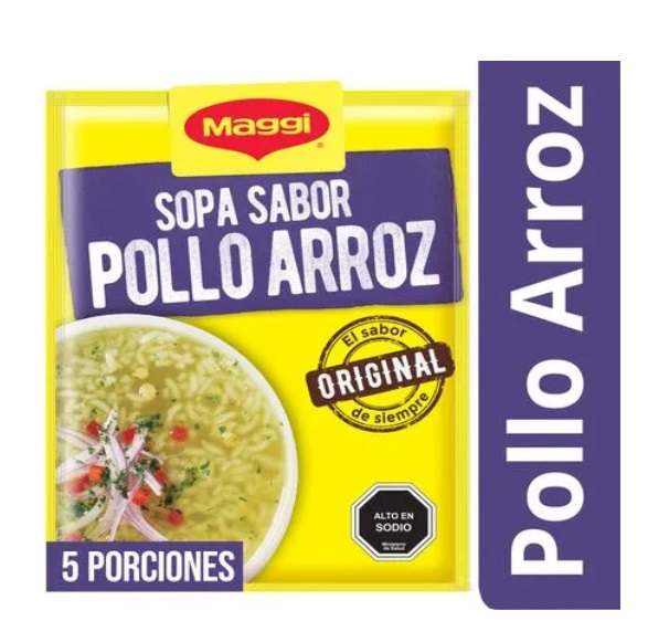 SOPA SOBRE POLLO CON ARROZ 70 GRS