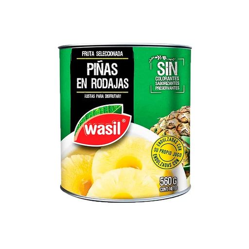 PIÑA CONSERVA RODAJA WASIL 560 GRS