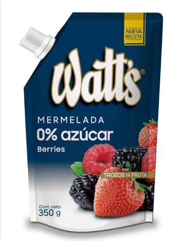 MERMELADA WATTS SIN AZUCAR BERRY 350 GRS