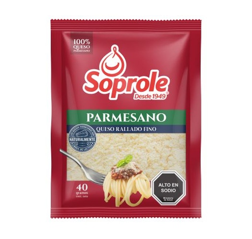 QUESO RALLADO PARMESANO SOPROLE 40 GRS