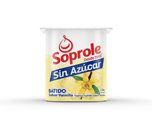 YOGURT BATIDO SIN AZUCAR VAINILLA 120 GRS