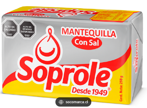 MANTEQUILLA SOPROLE CON SAL 250 GRS